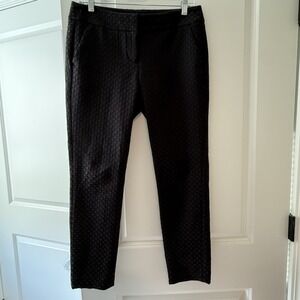 Ann Taylor Loft Marisa Skinny Pants Women 4P Black Diamond Design